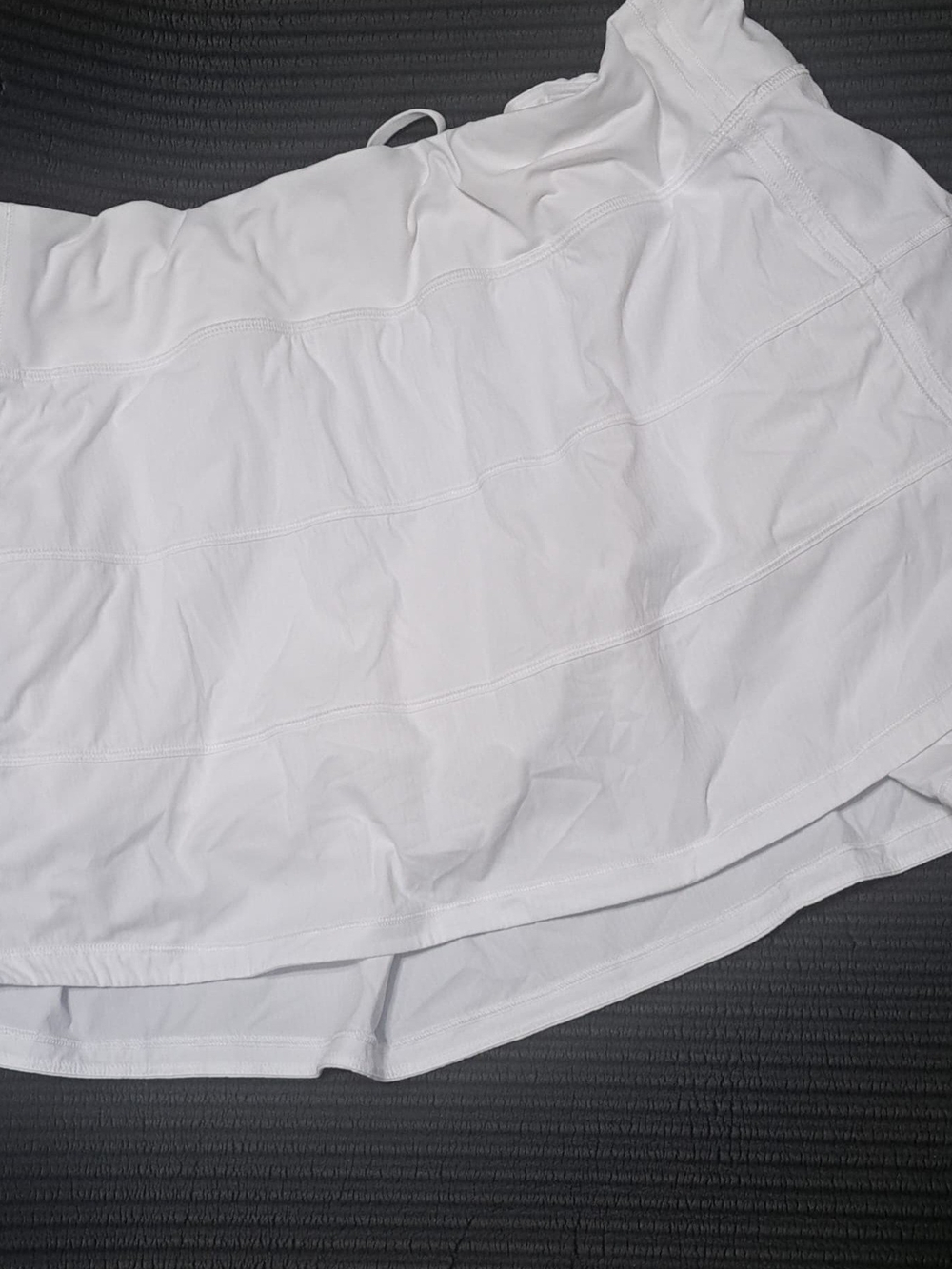White Tiered A-Line Skirt